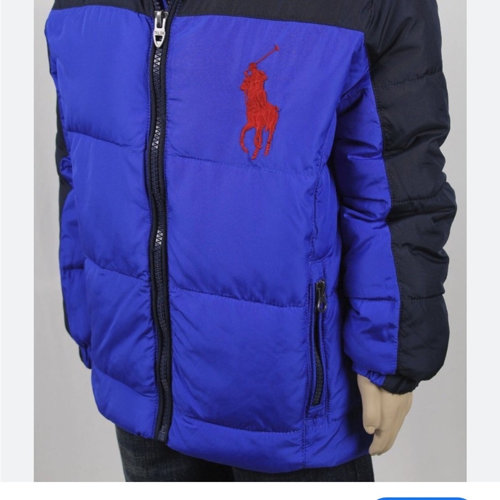 Polo by Ralph Lauren Kids Two-Tone Blue Puffer Jacket